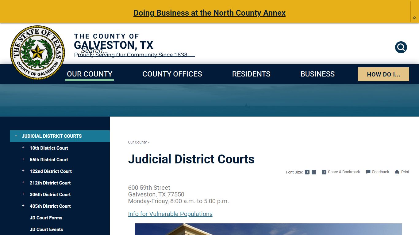 Judicial District Courts | Galveston County, TX